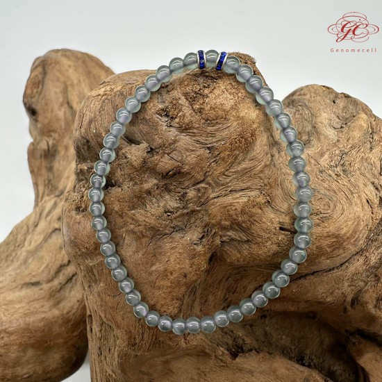 【肌容雪】天然緬甸A貨烏雞翡翠手串 編號512