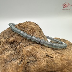 【肌容雪】天然緬甸A貨烏雞翡翠手串 編號512