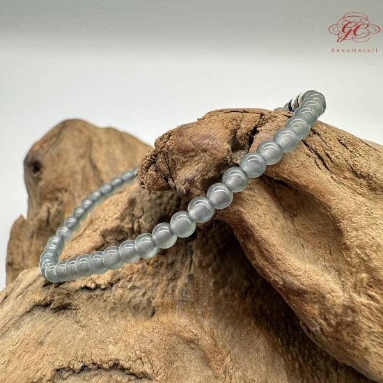 【肌容雪】天然緬甸A貨烏雞翡翠手串 編號512