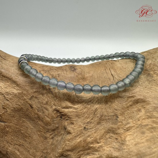 【肌容雪】天然緬甸A貨烏雞翡翠手串 編號512