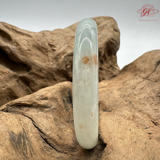 【肌容雪】天然緬甸A貨冰藍灑金翡翠圓條手鐲 編號525(鐲圍55.8mm#17.5號) 【肌容雪】天然緬甸A貨冰藍灑金翡翠圓條手鐲 編號525(鐲圍55.8mm#17.5號)