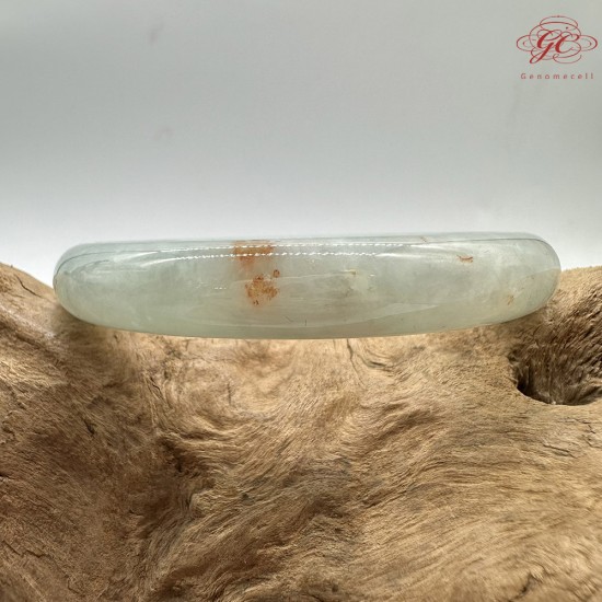 【肌容雪】天然緬甸A貨冰藍灑金翡翠圓條手鐲 編號525(鐲圍55.8mm#17.5號) 【肌容雪】天然緬甸A貨冰藍灑金翡翠圓條手鐲 編號525(鐲圍55.8mm#17.5號)