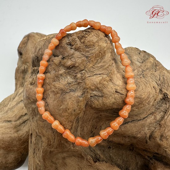 【肌容雪】天然緬甸A貨紅翡葫蘆造型手串 編號532