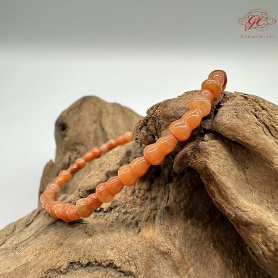 【肌容雪】天然緬甸A貨紅翡葫蘆造型手串 編號532