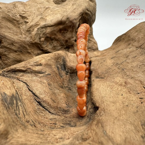 【肌容雪】天然緬甸A貨紅翡葫蘆造型手串 編號532