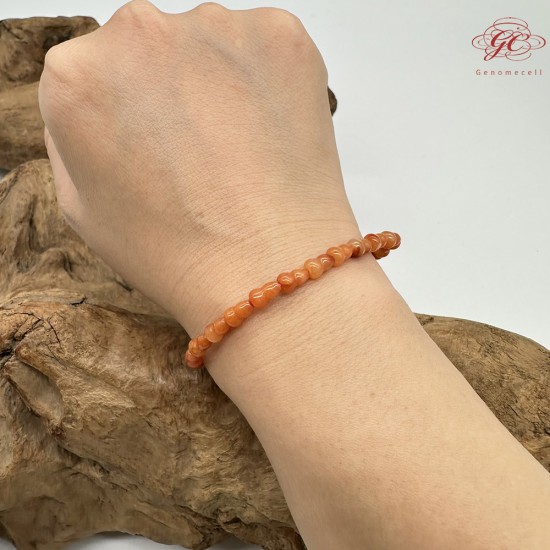 【肌容雪】天然緬甸A貨紅翡葫蘆造型手串 編號532