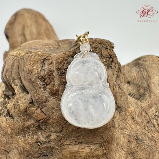 【肌容雪】天然緬甸A貨翡翠葫蘆造型吊墜 編號536