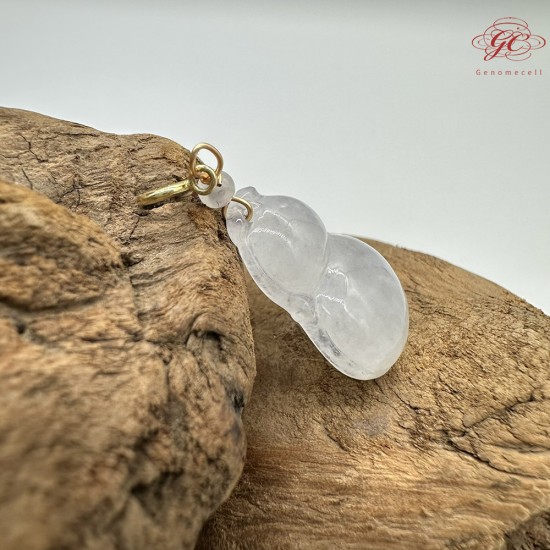 【肌容雪】天然緬甸A貨翡翠葫蘆造型吊墜 編號536