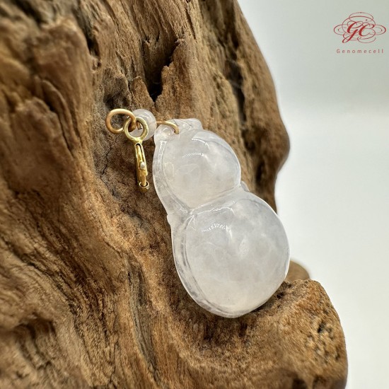 【肌容雪】天然緬甸A貨翡翠葫蘆造型吊墜 編號536