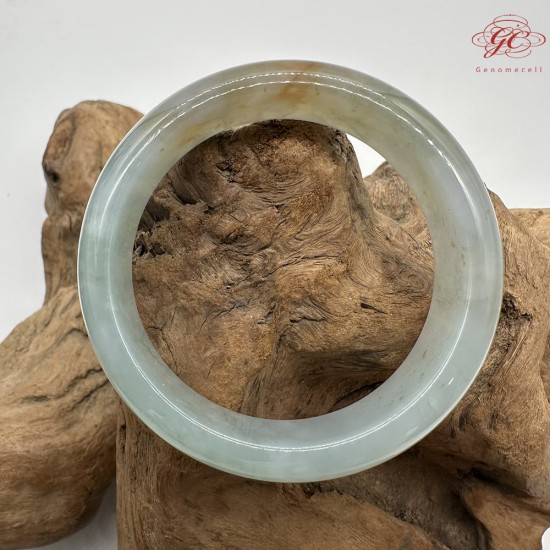 【肌容雪】天然緬甸A貨高冰藍紅翡翡翠平安鐲 編號542(鐲圍59.3mm#18.5號)