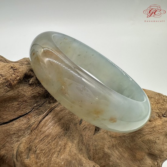 【肌容雪】天然緬甸A貨高冰藍紅翡翡翠平安鐲 編號542(鐲圍59.3mm#18.5號)