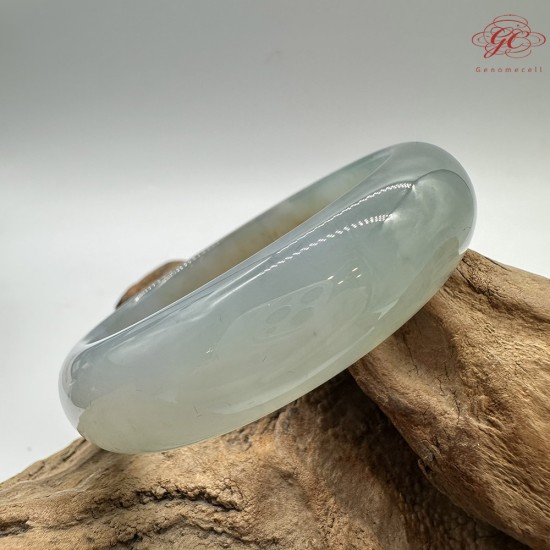 【肌容雪】天然緬甸A貨高冰藍紅翡翡翠平安鐲 編號542(鐲圍59.3mm#18.5號)