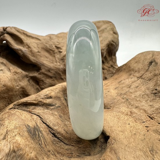 【肌容雪】天然緬甸A貨高冰藍紅翡翡翠平安鐲 編號542(鐲圍59.3mm#18.5號)