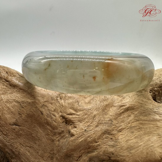 【肌容雪】天然緬甸A貨高冰藍紅翡翡翠平安鐲 編號542(鐲圍59.3mm#18.5號)