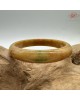 【肌容雪】天然緬甸A貨冰黃翡翠平安鐲 編號553(鐲圍55.4mm#17.5號)