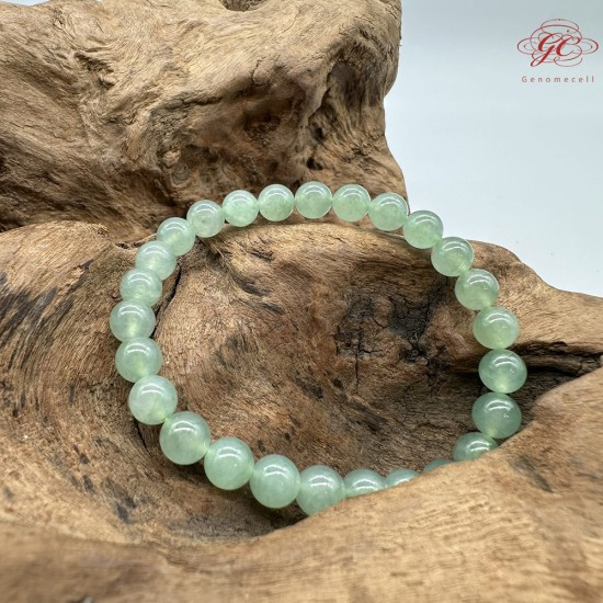 【肌容雪】天然緬甸A貨水晶葡萄綠翡翠手串 編號560