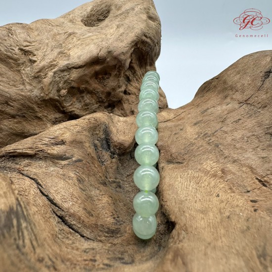 【肌容雪】天然緬甸A貨水晶葡萄綠翡翠手串 編號560