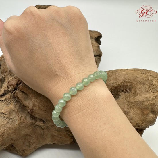 【肌容雪】天然緬甸A貨水晶葡萄綠翡翠手串 編號560