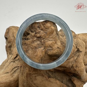 【肌容雪】天然緬甸A貨冰海藍翡翠正圈手鐲 編號562(鐲圍59.6mm#19號)