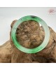 【肌容雪】天然緬甸A貨冰正揚綠飄花翡翠平安鐲 編號563(鐲圍50.0mm#16號)
