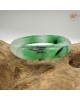 【肌容雪】天然緬甸A貨冰正揚綠飄花翡翠平安鐲 編號563(鐲圍50.0mm#16號)