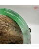 【肌容雪】天然緬甸A貨冰正揚綠飄花翡翠平安鐲 編號563(鐲圍50.0mm#16號)