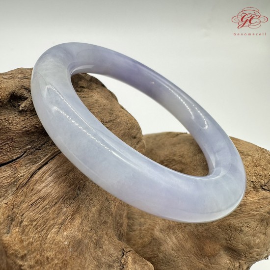 【肌容雪】天然緬甸A貨冰紫翡翠圓條手鐲 編號570(鐲圍54.7mm#17號) 【肌容雪】天然緬甸A貨冰紫翡翠圓條手鐲 編號570(鐲圍54.7mm#17號)