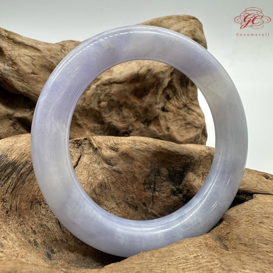 【肌容雪】天然緬甸A貨冰紫翡翠圓條手鐲 編號570(鐲圍54.7mm#17號) 【肌容雪】天然緬甸A貨冰紫翡翠圓條手鐲 編號570(鐲圍54.7mm#17號)