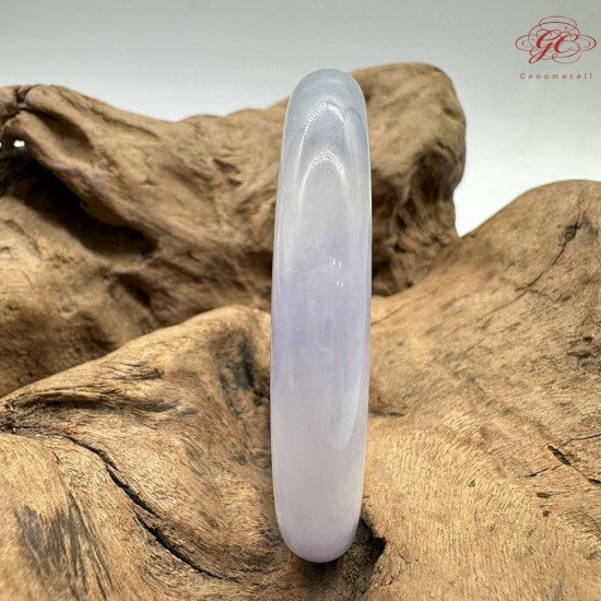 【肌容雪】天然緬甸A貨冰紫翡翠圓條手鐲 編號570(鐲圍54.7mm#17號) 【肌容雪】天然緬甸A貨冰紫翡翠圓條手鐲 編號570(鐲圍54.7mm#17號)