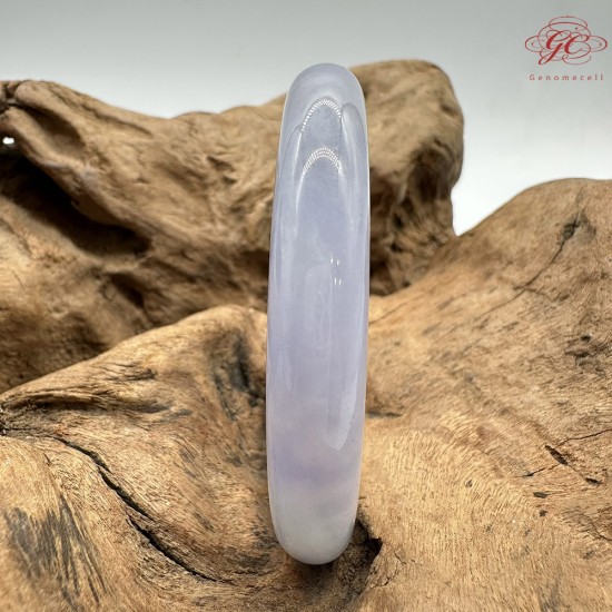 【肌容雪】天然緬甸A貨冰紫翡翠圓條手鐲 編號570(鐲圍54.7mm#17號) 【肌容雪】天然緬甸A貨冰紫翡翠圓條手鐲 編號570(鐲圍54.7mm#17號)