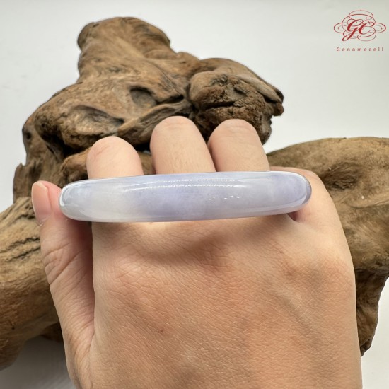 【肌容雪】天然緬甸A貨冰紫翡翠圓條手鐲 編號570(鐲圍54.7mm#17號) 【肌容雪】天然緬甸A貨冰紫翡翠圓條手鐲 編號570(鐲圍54.7mm#17號)