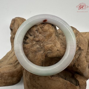 【肌容雪】天然緬甸A貨春彩翡翠圓條手鐲 編號587(鐲圍57.3mm#18號)