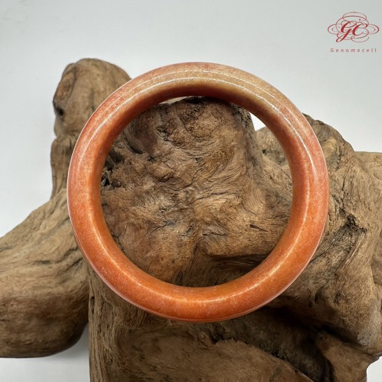 【肌容雪】天然緬甸A貨紅翡翠平安鐲 編號590(鐲圍55.4mm#17.5號)