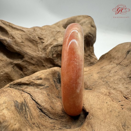 【肌容雪】天然緬甸A貨紅翡翠平安鐲 編號590(鐲圍55.4mm#17.5號)