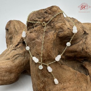 【肌容雪】天然緬甸A貨翡翠葫蘆造型項鍊 編號597