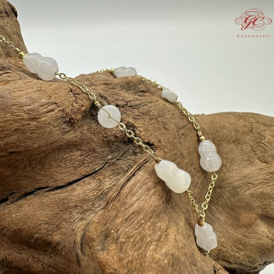 【肌容雪】天然緬甸A貨翡翠葫蘆造型項鍊 編號597