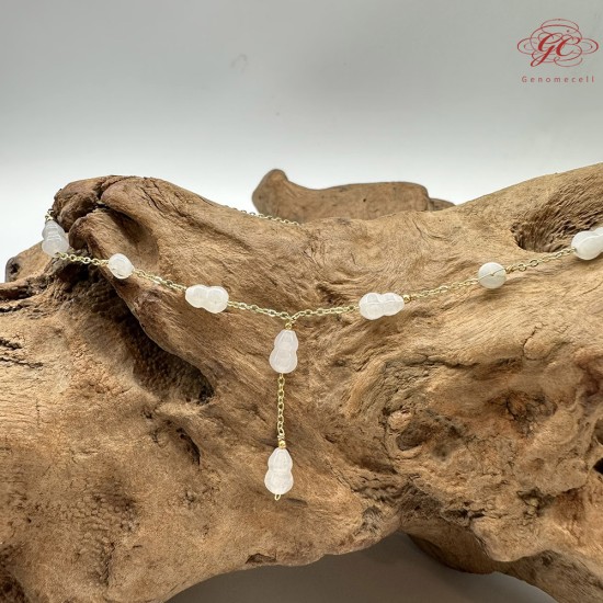 【肌容雪】天然緬甸A貨翡翠葫蘆造型項鍊 編號597