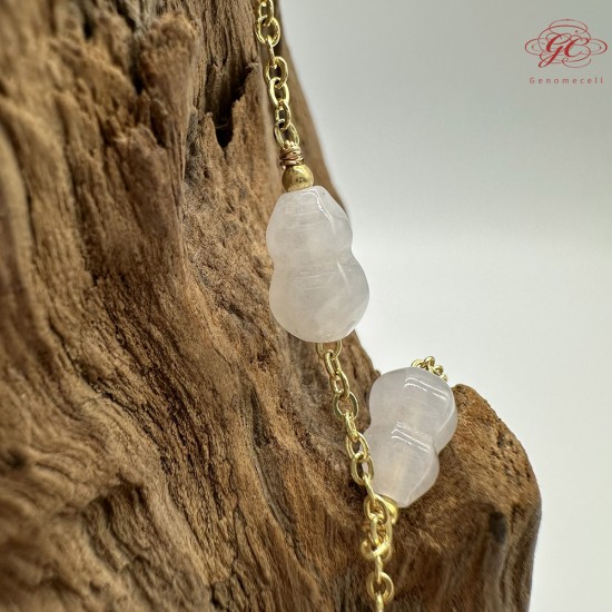 【肌容雪】天然緬甸A貨翡翠葫蘆造型項鍊 編號597