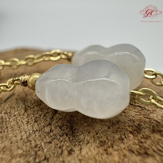 【肌容雪】天然緬甸A貨翡翠葫蘆造型項鍊 編號597