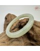 【肌容雪】天然緬甸A貨淡綠翡翠圓條手鐲 編號606(鐲圍54.0mm#17號)