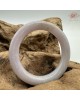 【肌容雪】天然緬甸A貨粉紫翡翠圓條手鐲 編號608(鐲圍55.6mm#17.5號)