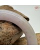 【肌容雪】天然緬甸A貨粉紫翡翠圓條手鐲 編號608(鐲圍55.6mm#17.5號)