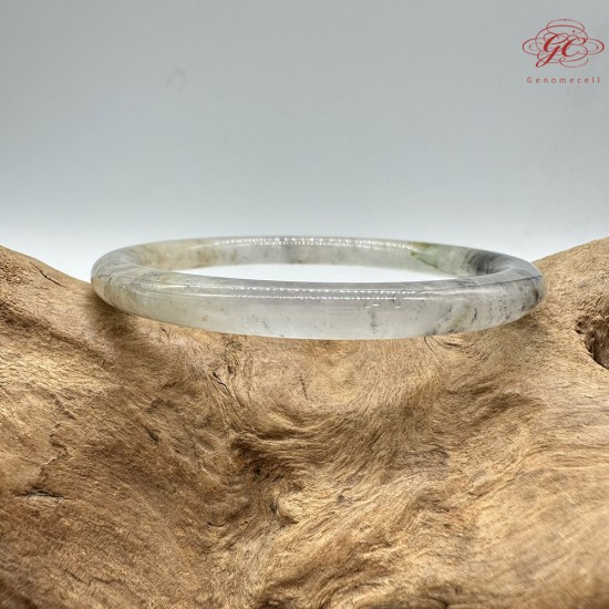 【肌容雪】天然緬甸A貨烏雞翡翠美人條手鐲 編號692(鐲圍54.3mm#17號)