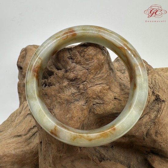 【肌容雪】天然緬甸A貨紅翡翠特色平安鐲 編號708(鐲圍56.8mm#18號)