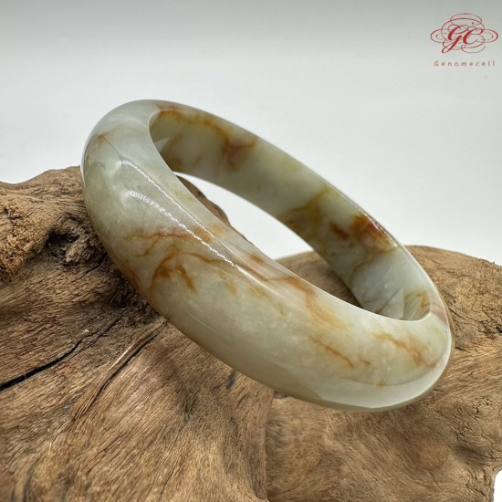 【肌容雪】天然緬甸A貨紅翡翠特色平安鐲 編號708(鐲圍56.8mm#18號)