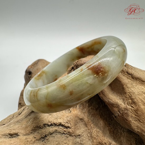 【肌容雪】天然緬甸A貨紅翡翠特色平安鐲 編號708(鐲圍56.8mm#18號)