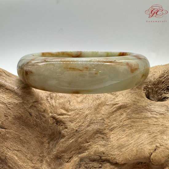 【肌容雪】天然緬甸A貨紅翡翠特色平安鐲 編號708(鐲圍56.8mm#18號)