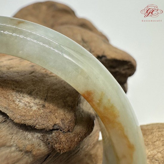 【肌容雪】天然緬甸A貨紅翡翠特色平安鐲 編號708(鐲圍56.8mm#18號)