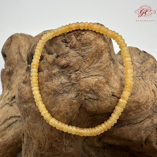 【肌容雪】天然緬甸A貨黃翡小米粒手串 編號715