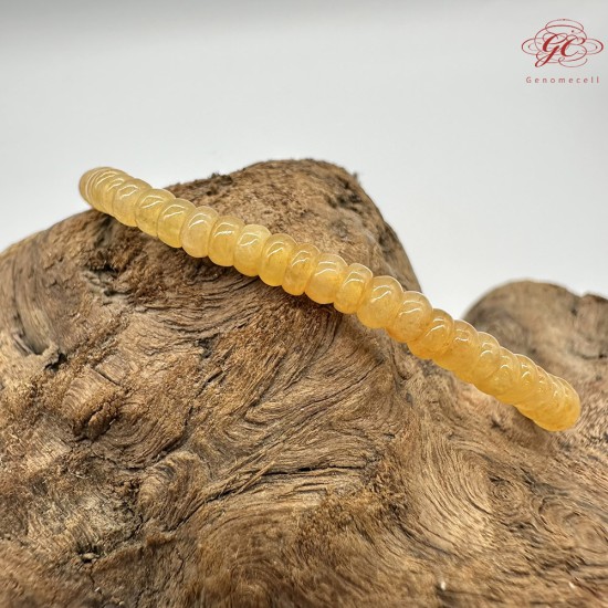 【肌容雪】天然緬甸A貨黃翡小米粒手串 編號715